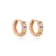 13mm Mix Colorful Baguette Women 925 Silver Earrings 13mm Mix Colorful Baguette Women 925 Silver Earrings