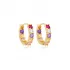 13mm Mix Colorful Women 925 Sterling Silver Earrings