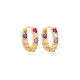 13mm Mix Colorful Women 925 Sterling Silver Earrings