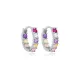 13mm Mix Colorful Women 925 Sterling Silver Earrings