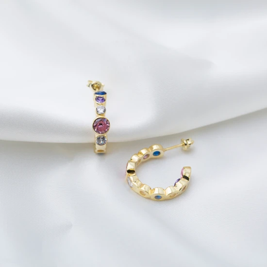 Turkish Multicolor 925 Sterling Silver Earrings