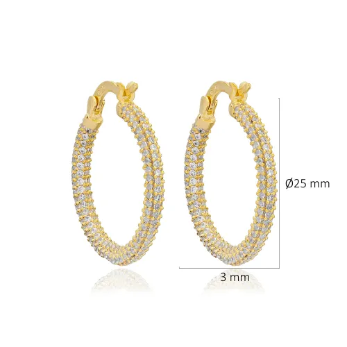 Shiny Zircon Stone Elegant Hoop Earrings Popular Wholesale 925 Sterling Silver Jewelry Shiny Zircon Stone Elegant Hoop Earrings Popular Wholesale 925 Sterling Silver Jewelry