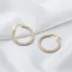 Shiny Zircon Stone Elegant Hoop Earrings Popular Wholesale 925 Sterling Silver Jewelry