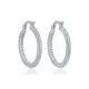 Shiny Zircon Stone Elegant Hoop Earrings Popular Wholesale 925 Sterling Silver Jewelry