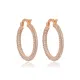 Shiny Zircon Stone Elegant Hoop Earrings Popular Wholesale 925 Sterling Silver Jewelry