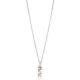 Dainty Multicolor Mix Baguette Sterling Silver Necklace - Sade 925 Silver Jewelry