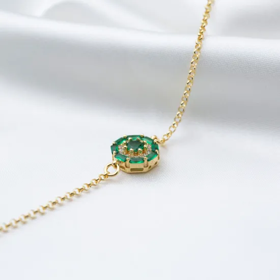 Emerald Baguette Charm Bracelet Wholesale Handmade 925 Silver Sterling Jewelry Emerald Baguette Charm Bracelet Wholesale Handmade 925 Silver Sterling Jewelry
