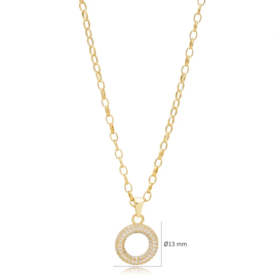 Hollow CZ Pendant in 925 Sterling Silver