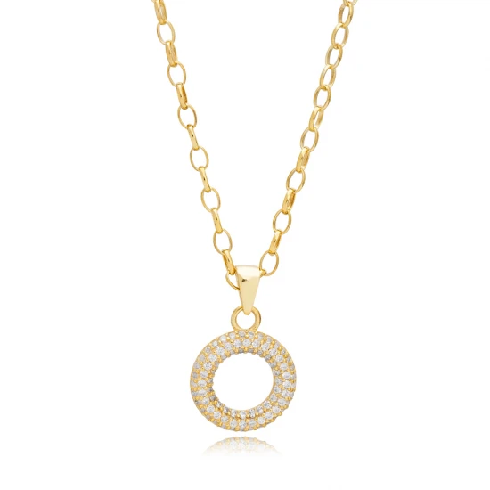 Hollow CZ Pendant in 925 Sterling Silver