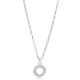 Hollow CZ Pendant in 925 Sterling Silver