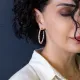Elegant Hoop Shiny Zircon Stone Earrings Popular Wholesale 925 Sterling Silver Jewelry Elegant Hoop Shiny Zircon Stone Earrings Popular Wholesale 925 Sterling Silver Jewelry