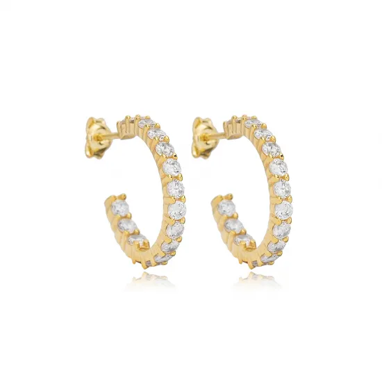 Wholesale Round CZ 925 Sterling Silver Earrings Wholesale Round CZ 925 Sterling Silver Earrings