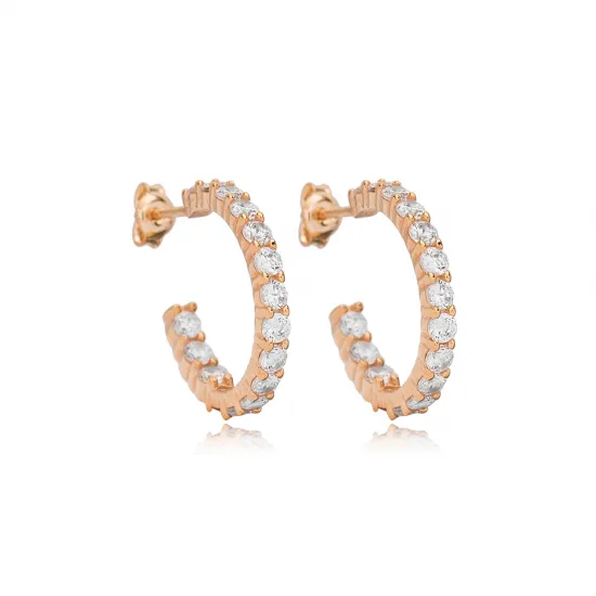 Wholesale Round CZ 925 Sterling Silver Earrings Wholesale Round CZ 925 Sterling Silver Earrings