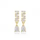 Shiny Baguette Stone 925 Stud Earrings Shiny Baguette Stone 925 Stud Earrings