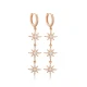 Turkish CZ Flower Long 925 Sterling Silver Earrings Turkish CZ Flower Long 925 Sterling Silver Earrings