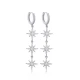 Turkish CZ Flower Long 925 Sterling Silver Earrings Turkish CZ Flower Long 925 Sterling Silver Earrings