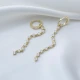 Handcrafted CZ Long 925 Sterling Silver Earrings Handcrafted CZ Long 925 Sterling Silver Earrings