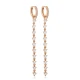 Handcrafted CZ Long 925 Sterling Silver Earrings Handcrafted CZ Long 925 Sterling Silver Earrings