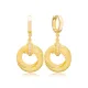 Round Shape Textured Dangle Sterling Silver Earrings Round Shape Textured Dangle Sterling Silver Earrings