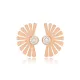CZ Stone Fan Shaped Dainty Stud Earrings CZ Stone Fan Shaped Dainty Stud Earrings
