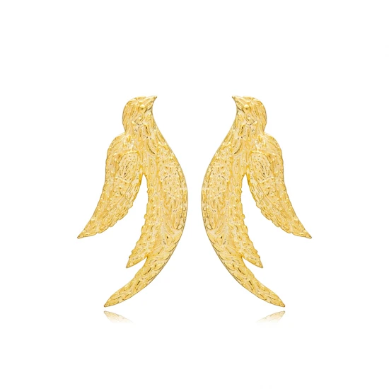 Bird Textured 925 Sterling Silver Earrings Bird Textured 925 Sterling Silver Earrings
