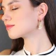 Stylish Fan Dangle Clear CZ Sterling Silver Earrings Stylish Fan Dangle Clear CZ Sterling Silver Earrings
