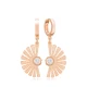 Stylish Fan Dangle Clear CZ Sterling Silver Earrings Stylish Fan Dangle Clear CZ Sterling Silver Earrings