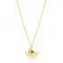 Fan Shaped Emerald 925 Sterling Silver Pendant