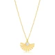 New Trend Fan Clear CZ 925 Sterling Silver Necklace