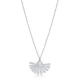 New Trend Fan Clear CZ 925 Sterling Silver Necklace