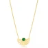 Emerald Fan Shaped 925 Sterling Silver Necklace