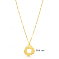 Textured Minimalist Round Shape 925 Silver Necklace