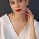 Textured Minimalist Round Shape 925 Silver Necklace - Sade 925 Silver Jewelry