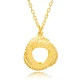 Textured Minimalist Round Shape 925 Silver Necklace - Sade 925 Silver Jewelry