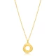 Textured Minimalist Round Shape 925 Silver Necklace - Sade 925 Silver Jewelry