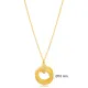 Unique Shape Dainty Round Design Textured Charm Necklace Turkish Wholesale 925 Silver Jewelry
