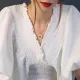 Unique Shape Dainty Round Design Textured Charm Necklace Turkish Wholesale 925 Silver Jewelry