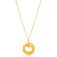 Unique Shape Dainty Round Design Textured Charm Necklace Turkish Wholesale 925 Silver Jewelry