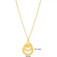 Intertwined Round Textured 925 Sterling Silver Necklace