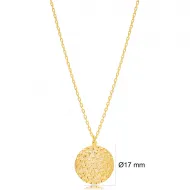 Chic Round Design Textured Charm Necklace Pendant Wholesale Turkish 925 Sterling Silver Jewelry