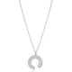 Dainty Half Circle Shape Clear Zircon Stone Charm Necklace 925 Sterling Silver Textured Jewelry Dainty Half Circle Shape Clear Zircon Stone Charm Necklace 925 Sterling Silver Textured Jewelry