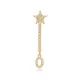 Single Long Star And Initial O Letter Silver Earrings Single Long Star And Initial O Letter Silver Earrings