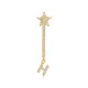 Single Long Star And Initial O Letter Silver Earrings Single Long Star And Initial O Letter Silver Earrings