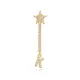 Single Long Star And Initial O Letter Silver Earrings Single Long Star And Initial O Letter Silver Earrings