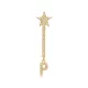Single Long Star And Initial O Letter Silver Earrings Single Long Star And Initial O Letter Silver Earrings
