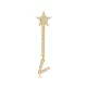 Single Long Star And Initial O Letter Silver Earrings Single Long Star And Initial O Letter Silver Earrings