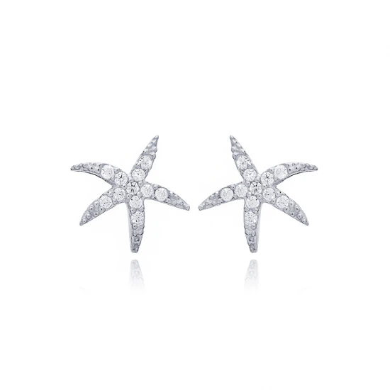 Starfish Cute 925 Sterling Silver Earrings Starfish Cute 925 Sterling Silver Earrings