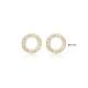 Tiny Hollow Round CZ 925 Sterling Silver Earrings
