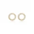 Tiny Hollow Round CZ 925 Sterling Silver Earrings