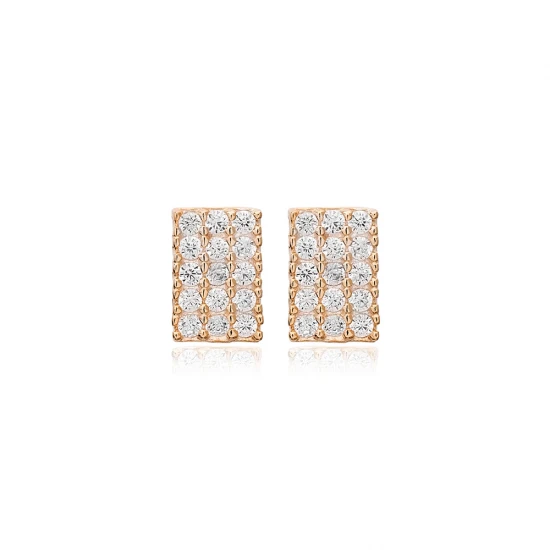 Turkish Rectangle 925 Sterling Silver Earrings